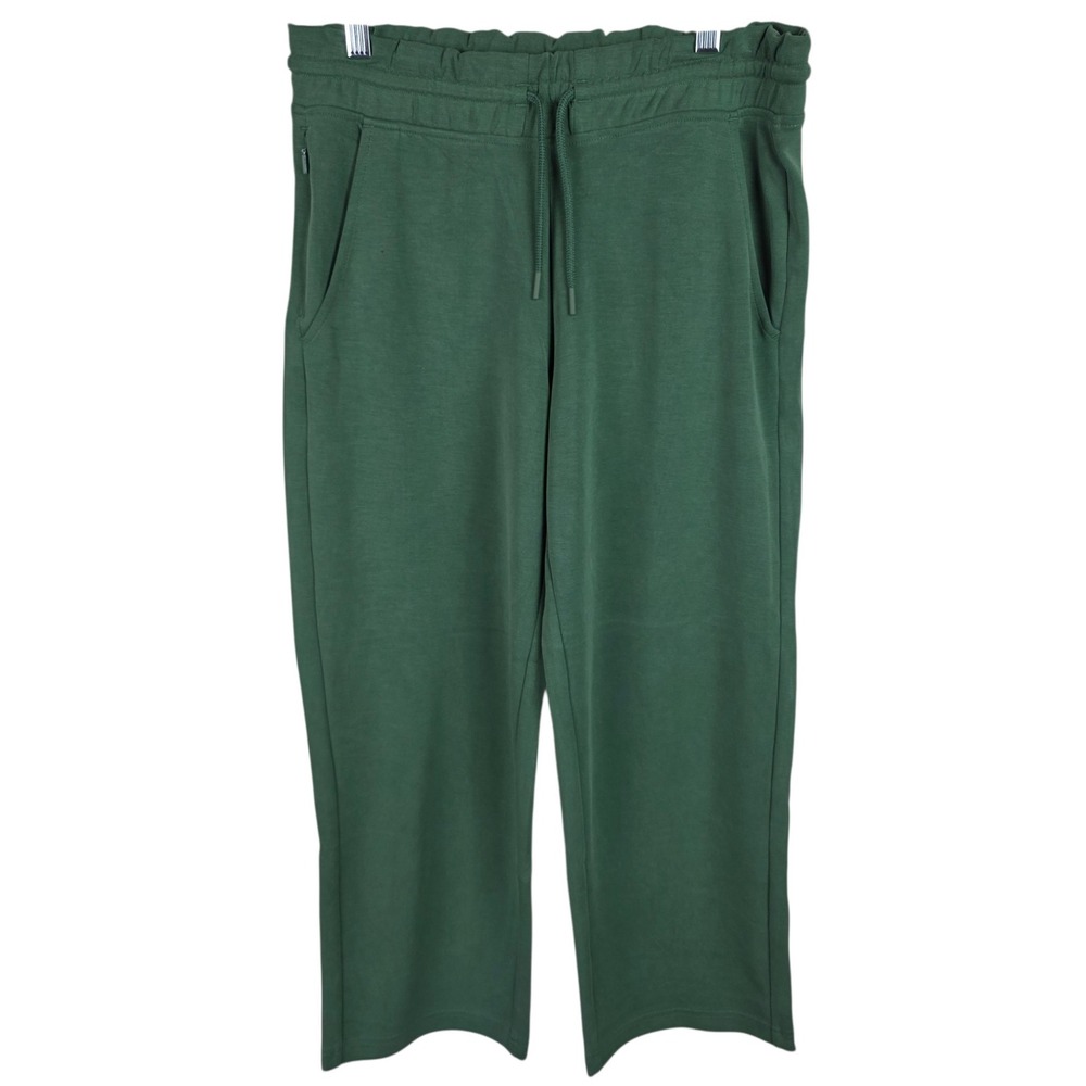 Athleta Seasoft Straight Pant Womens Small Petite Green Excellent Modal Stretch